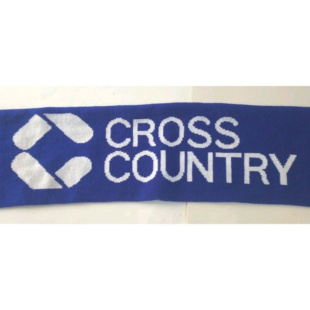 Red, White & Blue Fringed CROSS COUNTRY Scarf 6.5